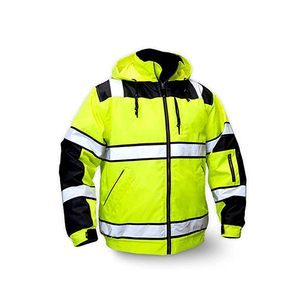 工厂制造冬季防水保暖高可见反光安全服道路交通安全警告反光夹克 - Product Image 2