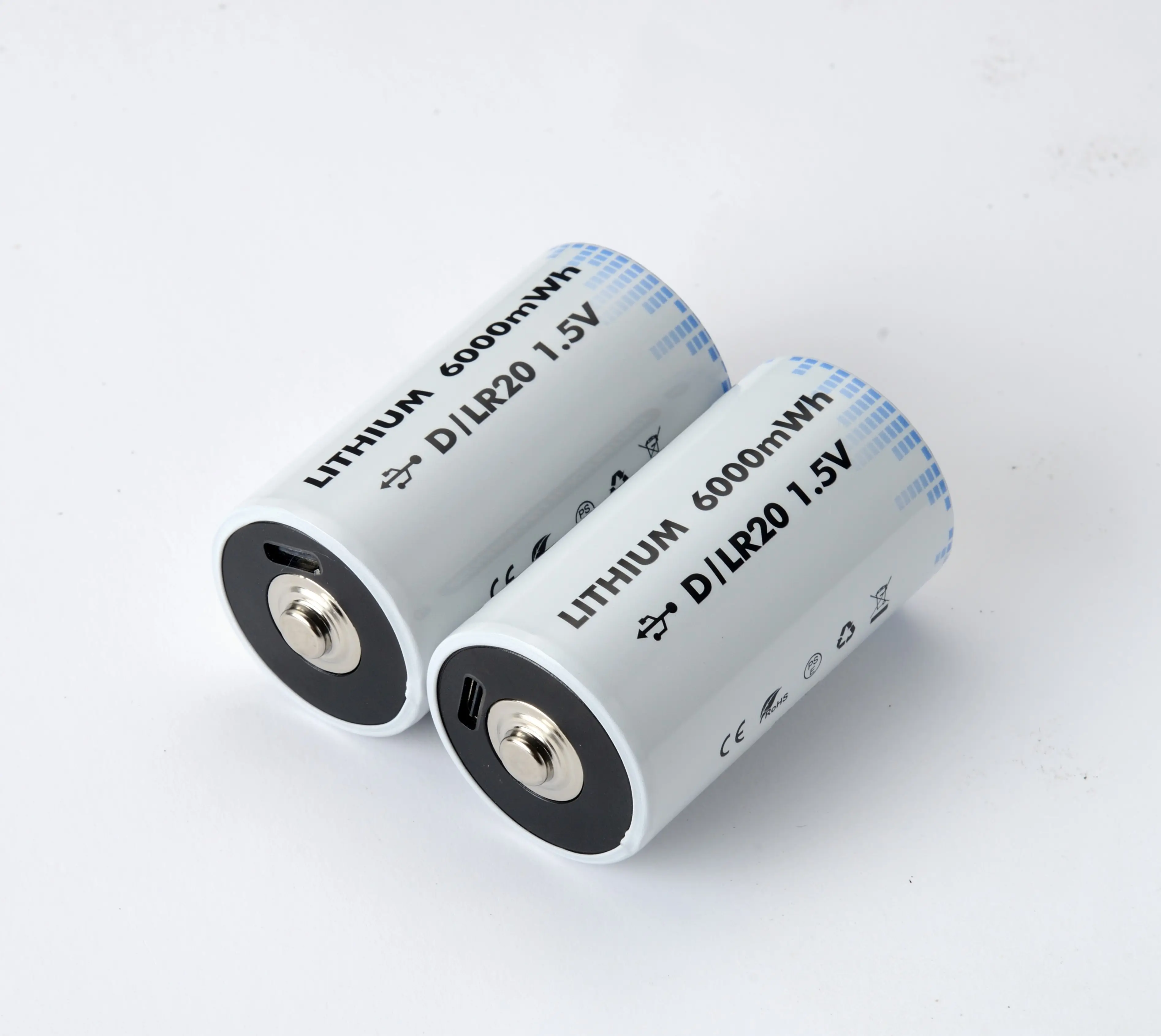 1,5 V USB-Akku Typ C D Größe USB D/LR20 Lithium-Ionen-Akku