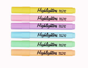 批发荧光笔标记多色包装蜡笔文字荧光标记笔套装荧光笔 - Product Image 1