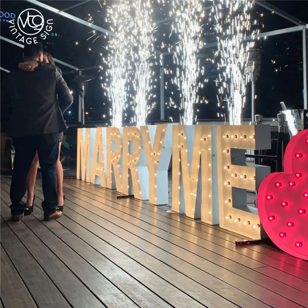 Outdoor Metal Love 3ft Alphabet Changing Colours Marquee Sign Wedding Decor 4ft Led Large Number Marry Me Giant Light Up Letter