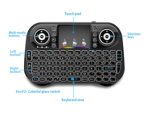 Miniteclado inalámbrico I10 retroiluminado, Control remoto inteligente de 2,4 Ghz para Android TV Box i10, Air Mouse - Product Image 5