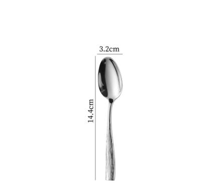 Cuillère à thé en acier inoxydable Silver-304
