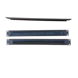 19英寸1U黑色金属刷接线板，用于电缆管理 - Product Image 1