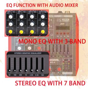 Mezclador de DJ con interfaz de audio profesional de 8 canales, consola con conector de entrada XLR y 1/4 con función de efecto y ECO, 1 unidad