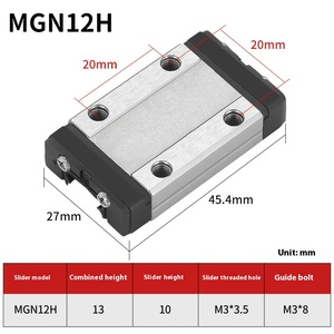 Deslizador de riel de guía lineal de acero en miniatura MGN/MGW3C/5C/7c/9C/12C/15C/5h/7h/9h/12h/Bloque de PLC de rodamiento para industrias CNC nuevo - Product Image 5