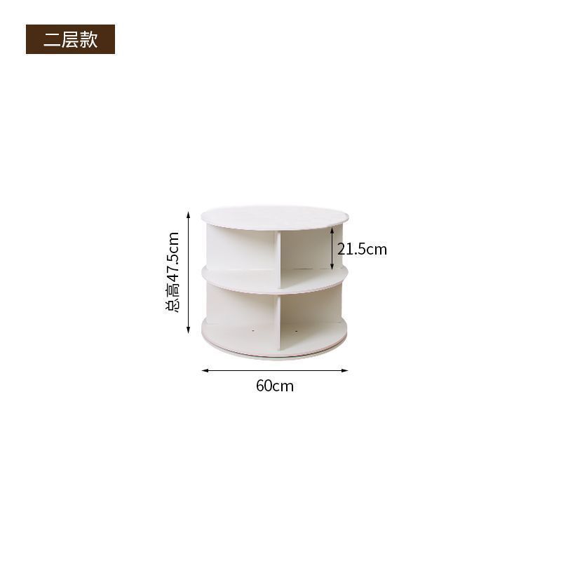Rotating shoe rack with two tiers (wood-plastic composite board)