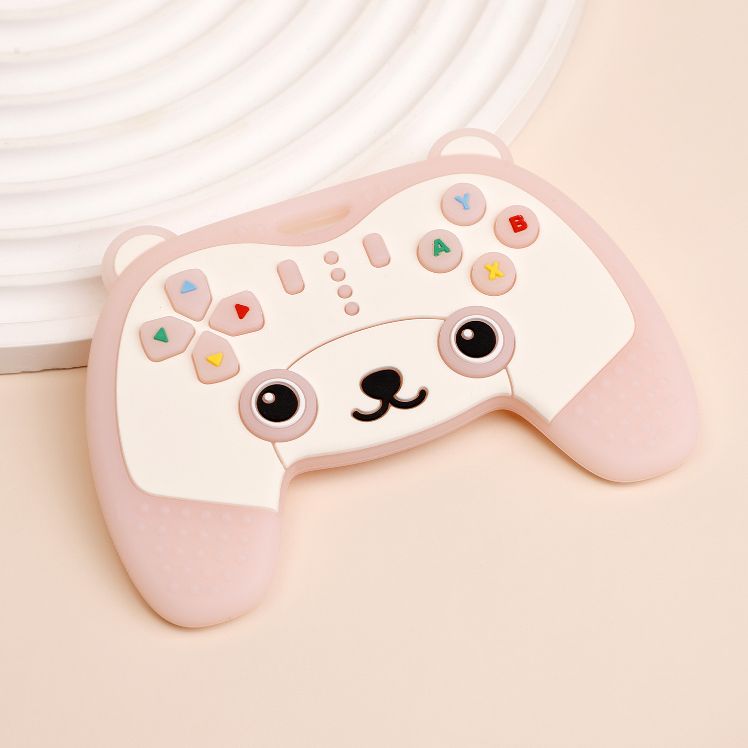 Light pink bear game machine tooth glue