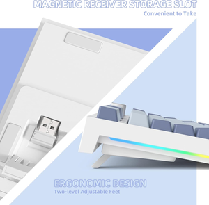 Атака Акула K86 трехрежимный RGB Bluetooth беспроводной Горячий сменный светоизлучающий дисплей настраиваемая механическая клавиатура - Product Image 5