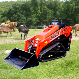 Nhỏ gọn theo dõi 25HP Kubota V1000 Mini Skid chỉ đạo Bộ nạp thủy lực kiểm soát kết thúc trước đi xe trên skidsteer backhoe dòng chảy cao lật - Product Image 1