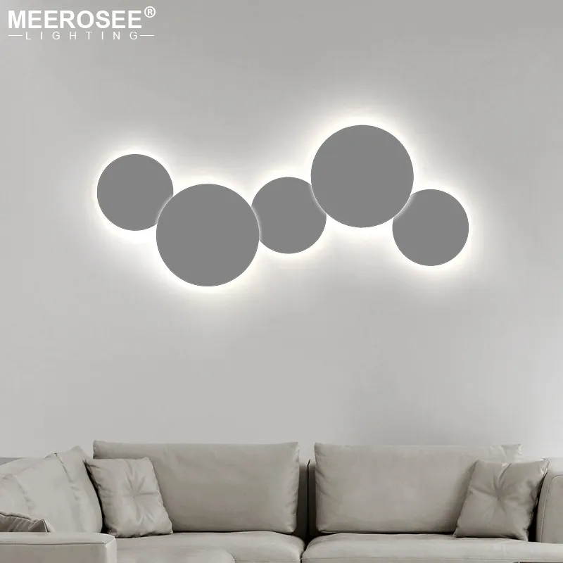 Meerosee Led Wand halterung Licht Weiße Lampe Nachttisch leuchten Kostenlose Kombination Runde Kunst Acryl Kronleuchter Wand beleuchtung MD86252