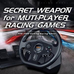 Sundi PXN V900 360/900度ダブルバイブレーションレーシングステアリングホイール (PC、PS3、PS4、Xboxシリーズ、スイッチX入力/D入力用) - Product Image 2