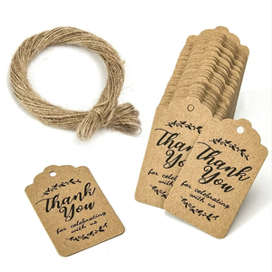 Barato diseño personalizado impresión nombre Logo papel prenda etiquetas colgantes ropa etiquetas colgantes con cuerda para camisetas ropa - Product Image 4