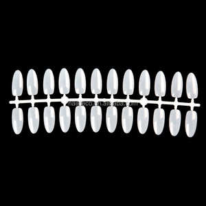 Nadeco tam kapak tek boyutu orta yuvarlak yapay akrilik tırnak ipuçları, kartela, uygulama ipuçları - Product Image 1