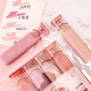 キラキラ蛍光ペン目に優しいスパークルマーカーペン-チゼルチップパステルカラー4色セット - Product Image 1