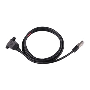 Blindado FTP protegido Cat5e RJ45 macho hembra enchufe Ethernet red tornillo montaje en Panel extensión RJ45 Cable - Product Image 4