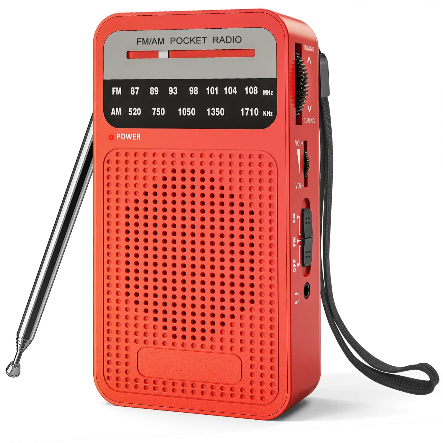 Vofull New Design Kleiner Transistor Am FM Tragbares Radio Schwarzer Kurzwellen empfänger Retro Radio