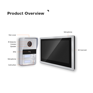 Sistema de videoportero con pantalla táctil de 10 pulgadas con timbre de Cámara de Resolución 1080P para Multifamilia, novedad - Product Image 2
