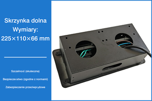 Enchufe integrado multimedia para muebles empotrados de escritorio estándar Schuko y tipo E para oficina y sala de reuniones - Product Image 6