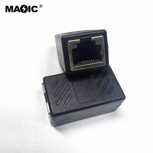 Wholesale Nickel Plated Ethernet Extender Connector RJ45 Coupler Female <strong>to</strong> Female for Cat5 Cat6 Cat7 Network Cable