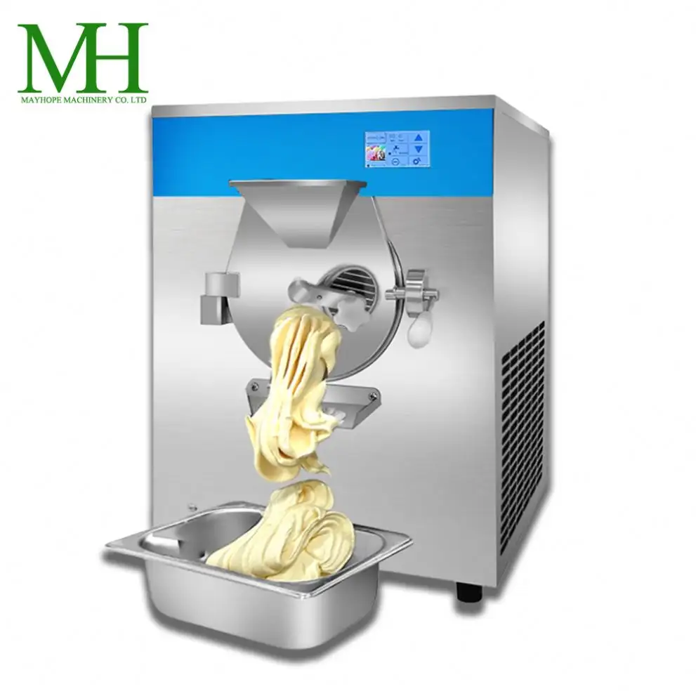 Máquina de helados de nuevo diseño de China, tres manijas, Material de acero inoxidable, tipo de mesa, máquina comercial de helados de servicio suave