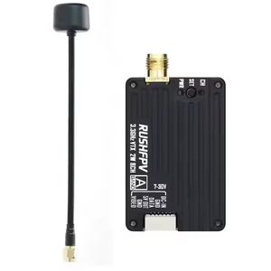 RushFPV 3.3G 2W VTX 8CH 2000MW Áudio Vídeo FPV Transmissor Receptor Módulo 7-30V <span class=keywords><strong>RC</strong></span> Remoto Plástico DIY Drone Peças para