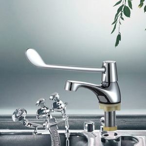 Duy Nhất Dài Đòn Bẩy Khuỷu Tay Mở Duy Nhất Lạnh Y Tế Vòi Brass Tap Cho Bệnh Viện Phòng Tắm - Product Image 4