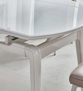 2024 Popular Factory Home Furniture Dining Room <strong>Table</strong> Set Modern <strong>Design</strong> <strong>Rotary</strong> Expansion Round Dining <strong>Table</strong> With Chairs