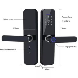 מנעול דלת wifi חכם דלת wifi עם סיסמא קורא טביעות אצבע אינטליגנטי ידית דלת זכוכית - Product Image 6