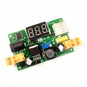 LM2596S-ADJ DC 4.5 ~ 40 ila 1.25-37V ayarlanabilir adım aşağı güç modülü + LED voltmetre + USB portu + 2.54mm iğne kolay kullanım - Product Image 1