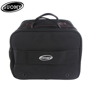 Suomy กระเป๋าหมวกกันน็อคสำหรับขี่มอเตอร์ไซค์, กระเป๋าทรงสั้นสีดำมีซิปกระเป๋าเก็บของได้สะดวก - Product Image 2