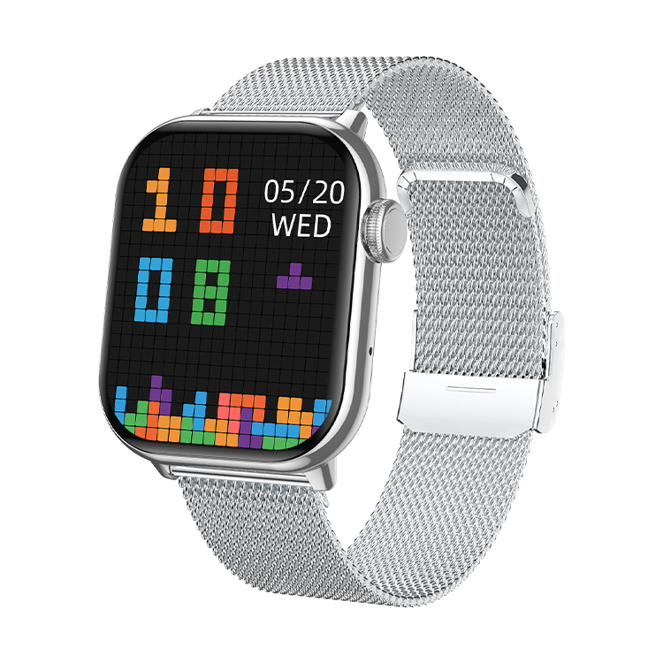 Silver+steel strap