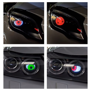 2025ชุดปรับแต่งดวงตา3นิ้ว12V ใหม่รีโมทคอนโทรลไฟ LED ฉายภาพปีศาจเลนส์แบบไดนามิกชุดไฟหน้าปีศาจพร้อม33โหมด - Product Image 5