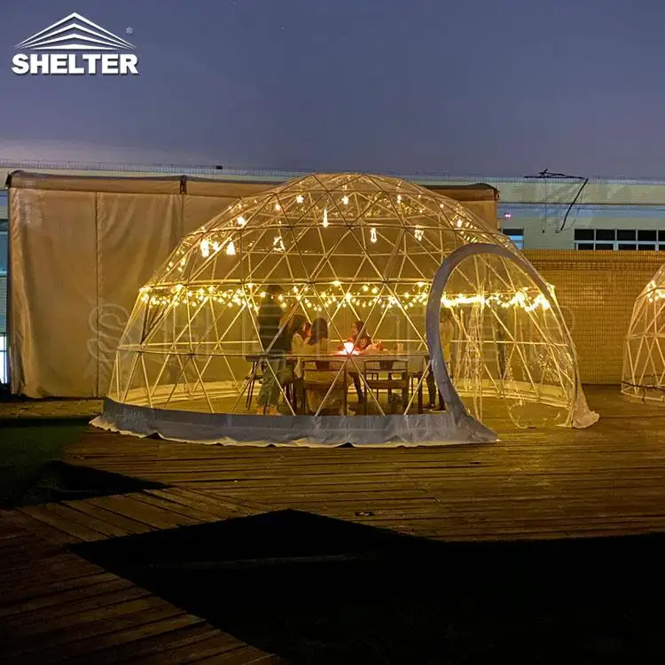 4m 6m Transparent Garden Igloo Dome Tent Outdoor Dining Domes for Restaurants
