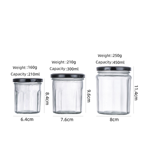 NCJ001 40Ml/110Ml/145Ml/210Ml/300Ml/450Ml ขนาดเล็กรอบแก้ว Jam Jars พร้อมฝาปิดเก็บผักดอง Jar อาหาร - Product Image 3