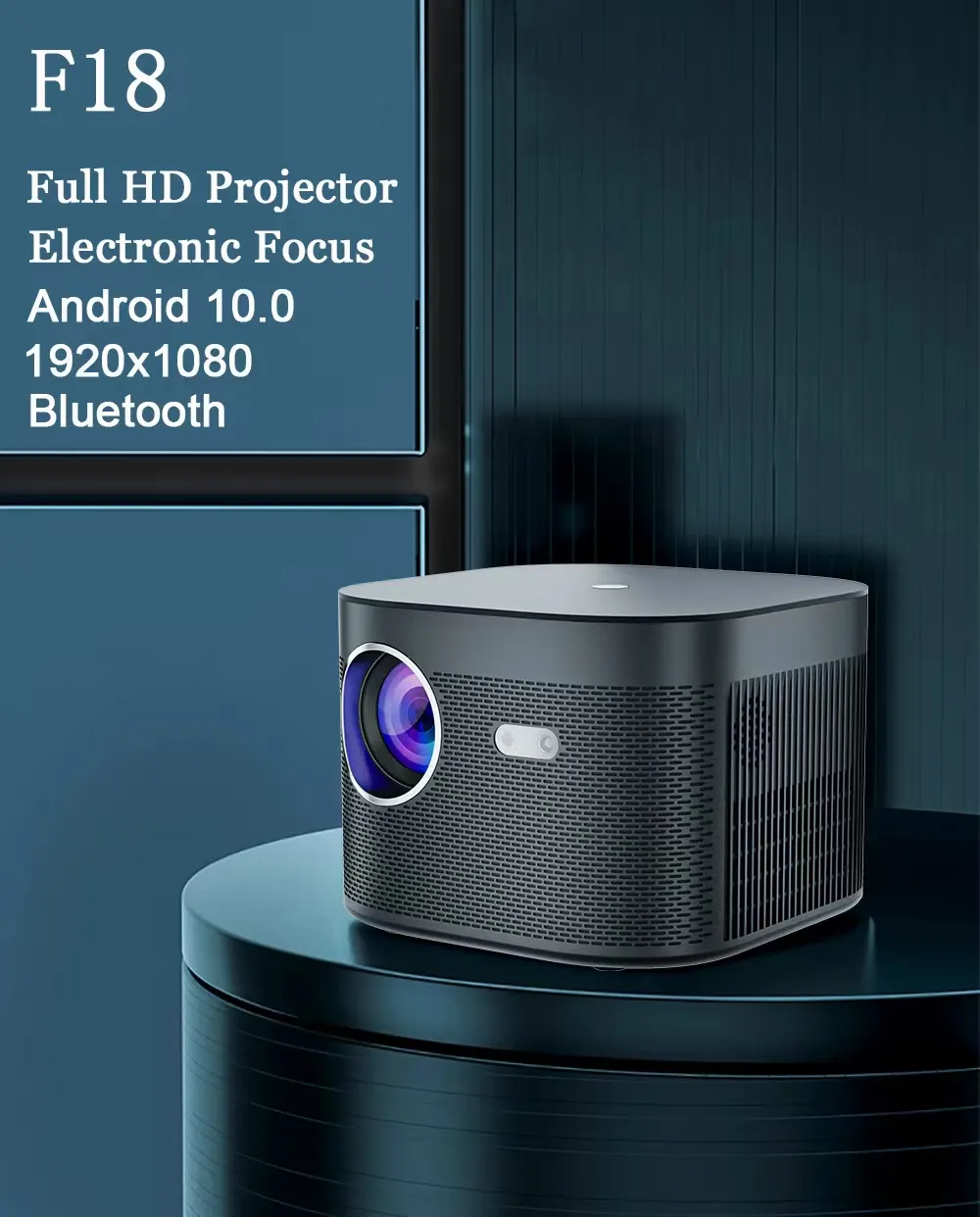 Best Selling Projector F18 Fully Enclosed 330 ANSI Lumens 4k Beamer With Android 11.0 OS Allwinner H700 Projections