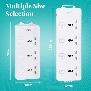 Winner STAR-enchufe de viaje conectado con ST-4028, 10A/2500W, 4 interruptores de Control, 4 puertos de cobre, enchufe de extensión con puerta de seguridad - Product Image 2