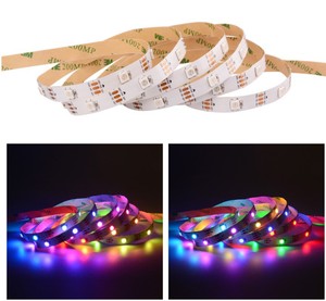 DC5V WS2812B Led şerit IP65 30L/60L/144 leds/m WS2812 siyah/beyaz PCB akıllı RGB led ışık - Product Image 3