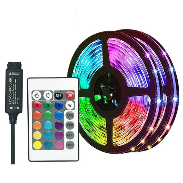 5050 RGB 5v led strip usb 10m 5m 3m 2m con telecomando TV retroilluminazione home room decor luci a led smart led strip light