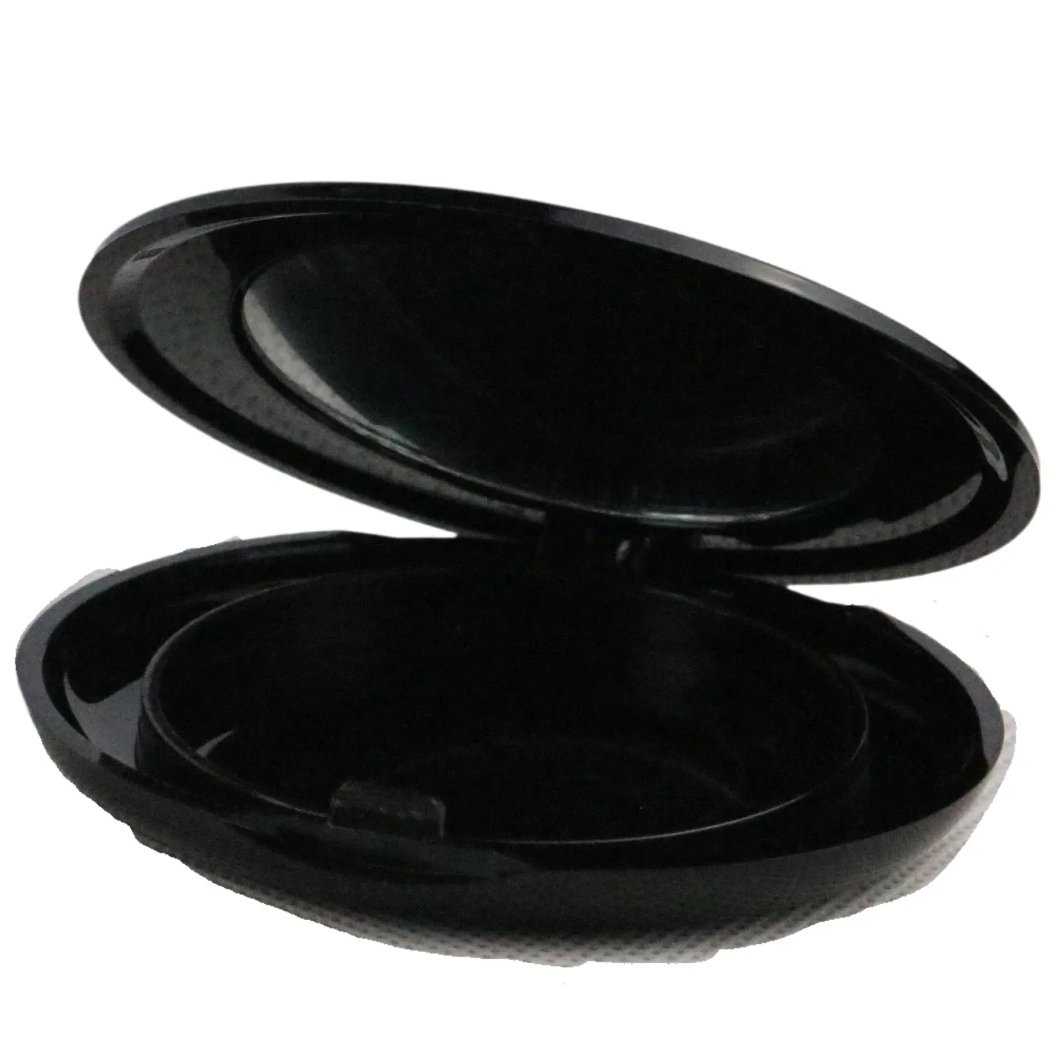 मिरर के साथ ब्लैक कैप कॉम्पैक्ट पाउडर केस मेकअप केस मिरर कॉस्मेटिक कार्टन पैकेजिंग के साथ उच्च गुणवत्ता वाला आईशैडो केस स्वीकार करें