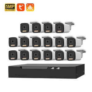 Full HD 5MP Smart Dual-Light Alarm CCTV Security <strong>Camera</strong> Kit Two Way Audio Poe Ip <strong>Camera</strong> <strong>16</strong> Channel Security <strong>Camera</strong> System