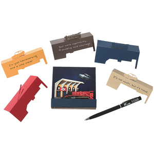 Almofada de notas adesiva 3d, presente personalizado, notas adesivas hary potter 9 3/4 plataforma para blocos de hogwarts