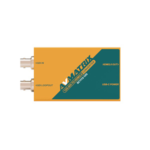ตัวแปลงสัญญาณวิดีโอ avmatrix SC1112-12G 4K แปลงสัญญาณ12G-SDI เป็น HDMI 12G-SDI การวนซ้ำการทำให้เท่ากันนาฬิกาอีกครั้ง - Product Image 1