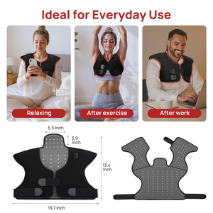 Design novo luz vermelha terapia ombro pescoço apoio infravermelho aquecimento Wearable Design para uso doméstico - Product Image 4