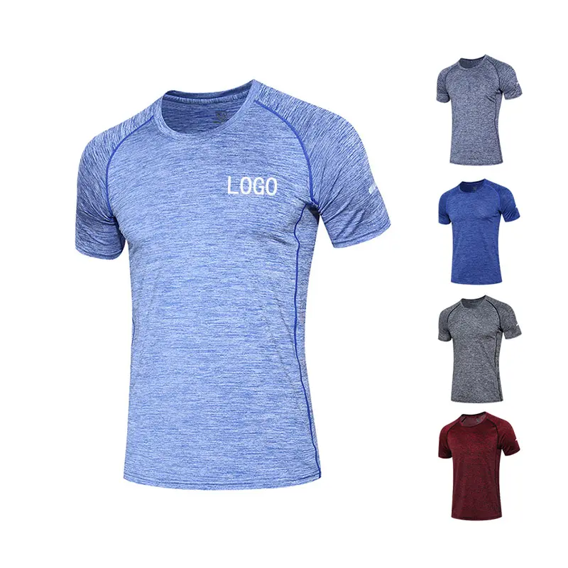 T-shirt de Compression de Sport pour hommes, vente en gros, Slim Fit Fitness, entrepôt des états-unis, chemise par Sublimation/