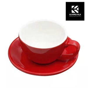 ถ้วยกาแฟ150Ml/200Ml พร้อมถ้วยรองถ้วยกาแฟเซรามิคสีขาวและถ้วยย่อยสีต่างๆ - Product Image 2