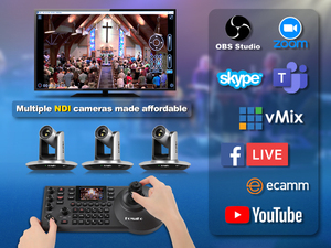 Комплект фотоаппаратов FoMaKo BN502 NDI PTZ 30X оптический зум HDMI PTZ камера и контроллер клавиатуры PTZ комплект - Product Image 6