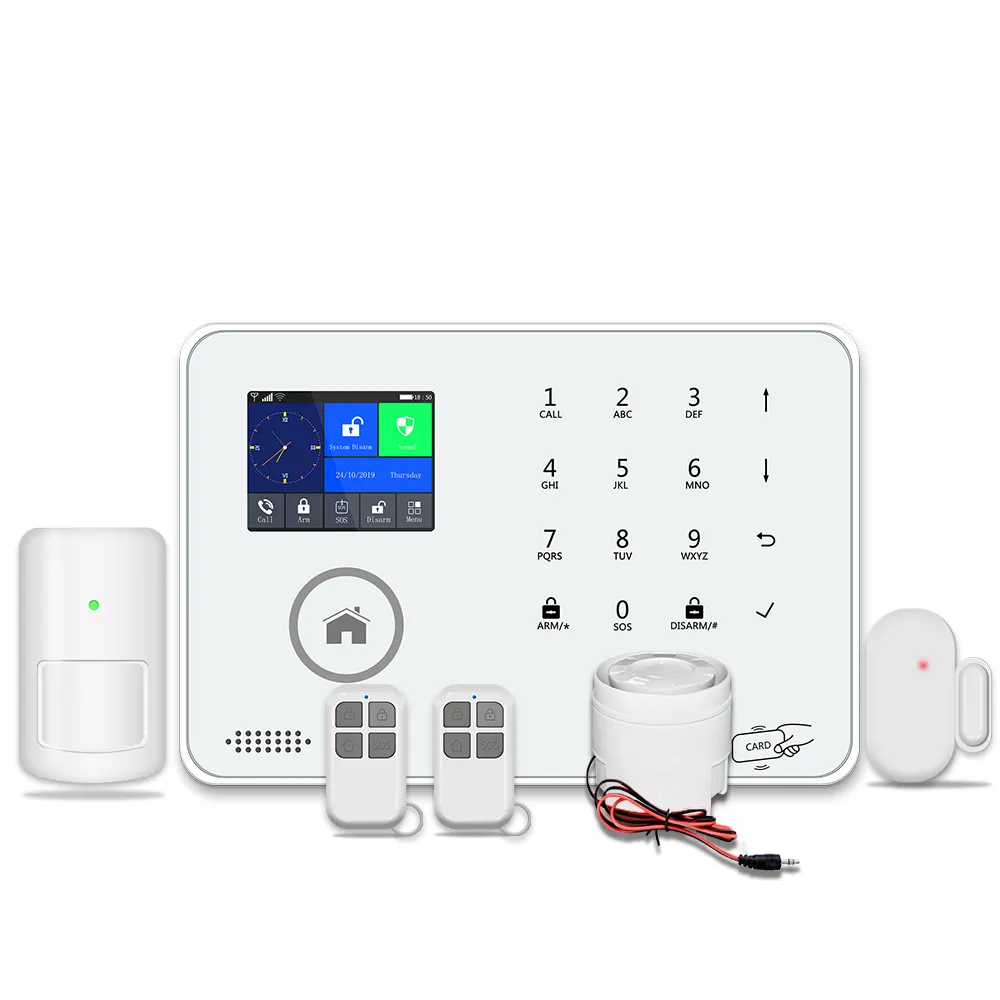 2023 नई घर सुरक्षा उत्पाद वायरलेस वाईफ़ाई जीएसएम 3G बहुक्रिया घर विरोधी चोरी अलार्म सिस्टम
