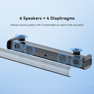 100W Home Theater <strong>Systems</strong> Surround Sound <strong>System</strong> for TV - <strong>2.1</strong>&quot; Subwoofer <strong>With</strong> ARC <strong>Optical</strong> AUX COA <strong>Input</strong> Wired Satellite <strong>Speakers</strong> - Product Image 5