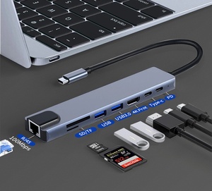 SIPU高端8合1 USB C集线器7合1 6合1 5合1 4合1单USB连接，带HDMI SD C型笔记本电脑扩展坞 - Product Image 2