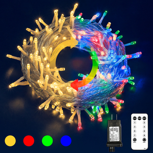 Tira de luces LED de 39 pies, iluminación de Navidad conectable con Sensor de luz, temporizador de Control remoto, cambio Rgb, 100 - Product Image 1
